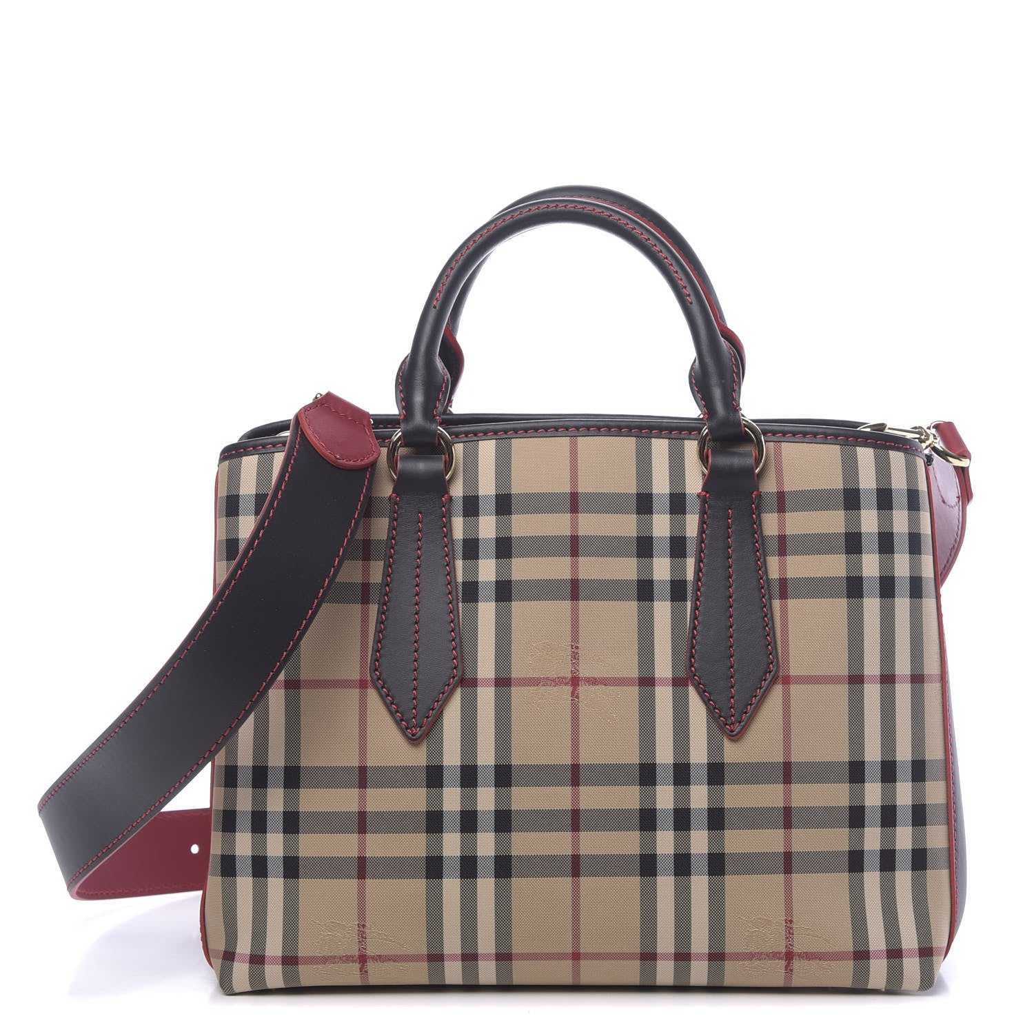 Burberry Horseferry Check Medium Ballingdon Tote Honey Black 1 of 13