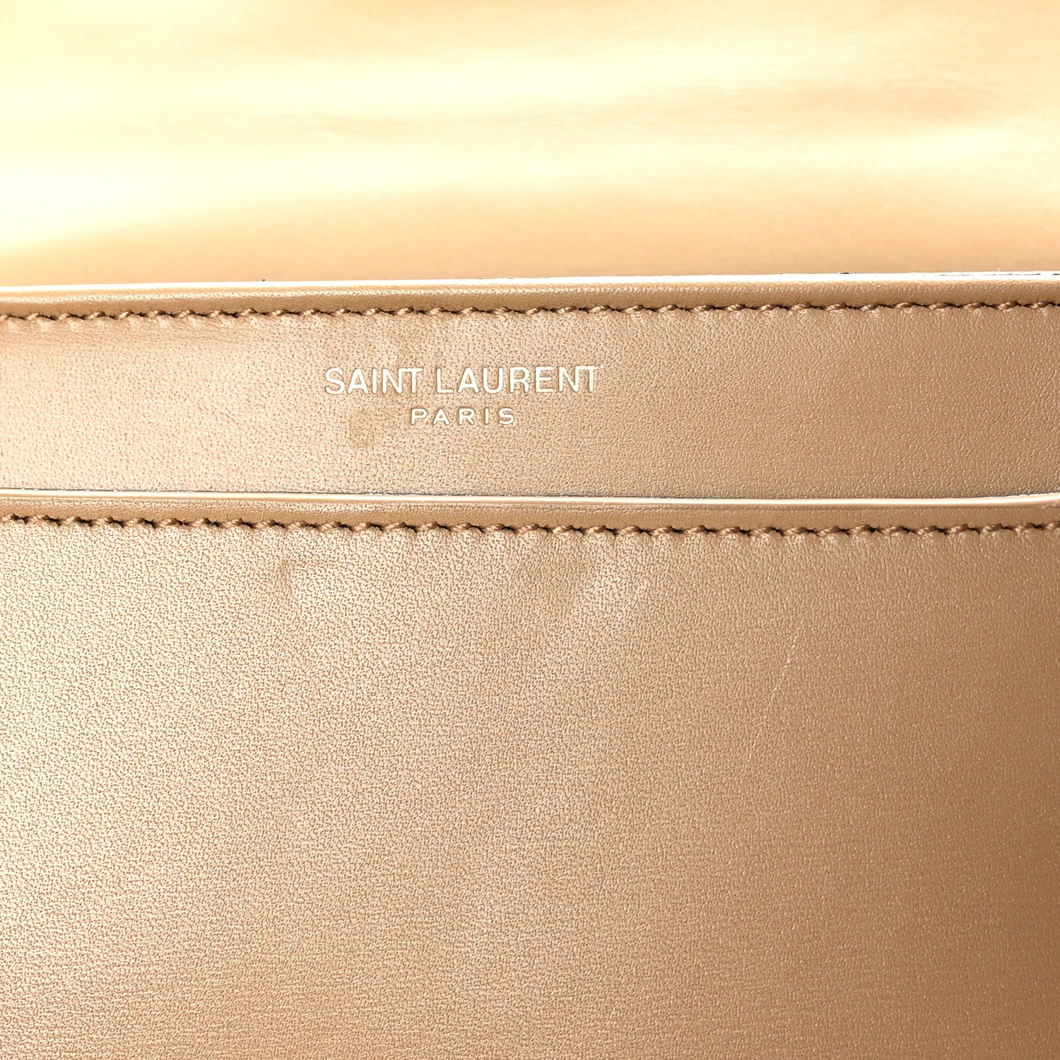 Saint Laurent Smooth Calfskin Small Solferino Satchel Natural Tan 9 of 10