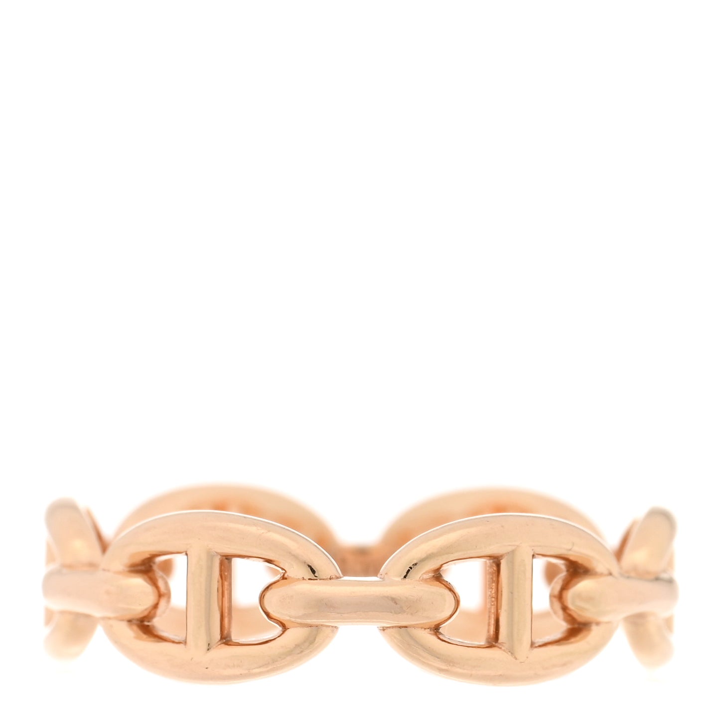 18K Rose Gold PM Chaine d'Ancre Enchainee Ring 58 8.5