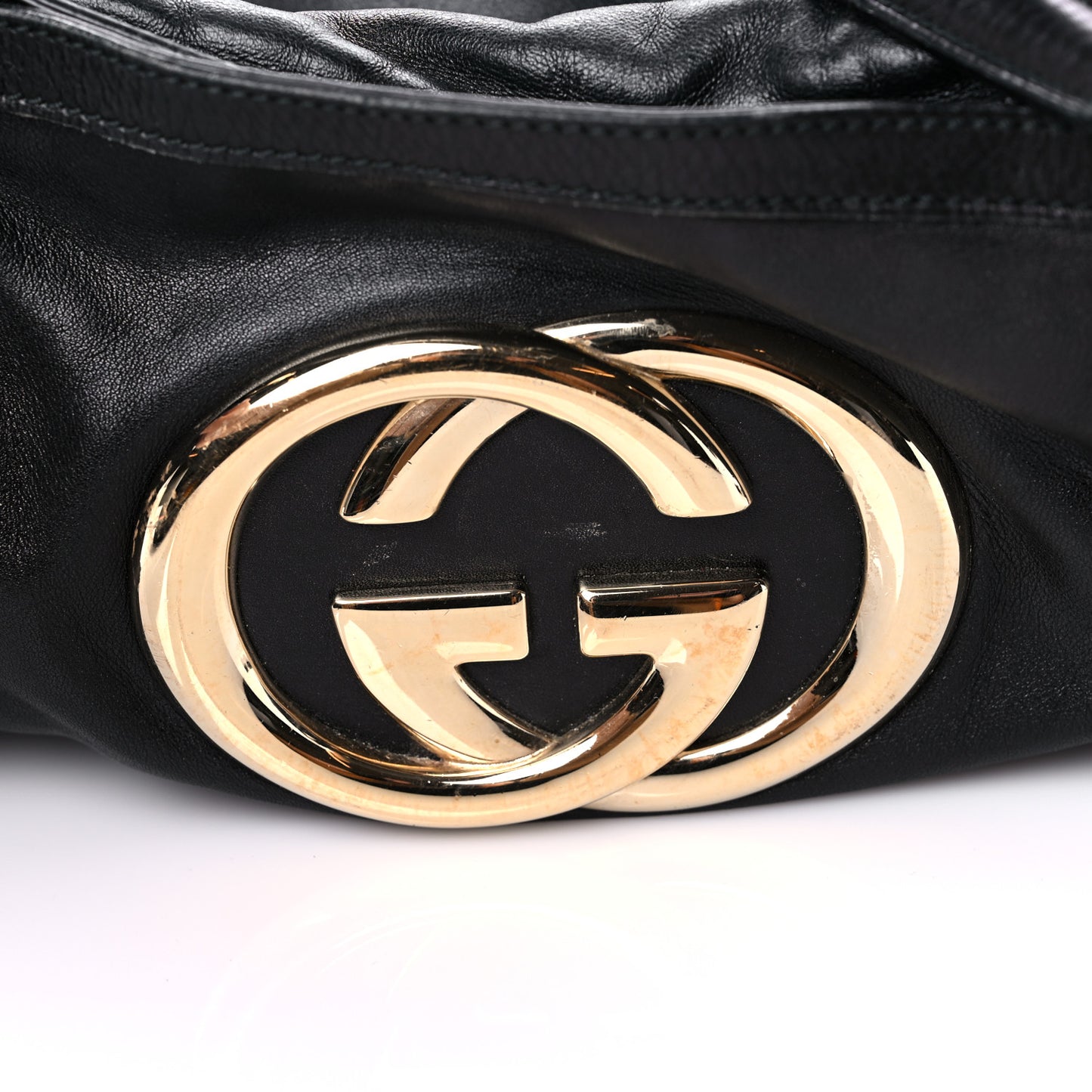 Calfskin Large Britt Shoulder Bag Black