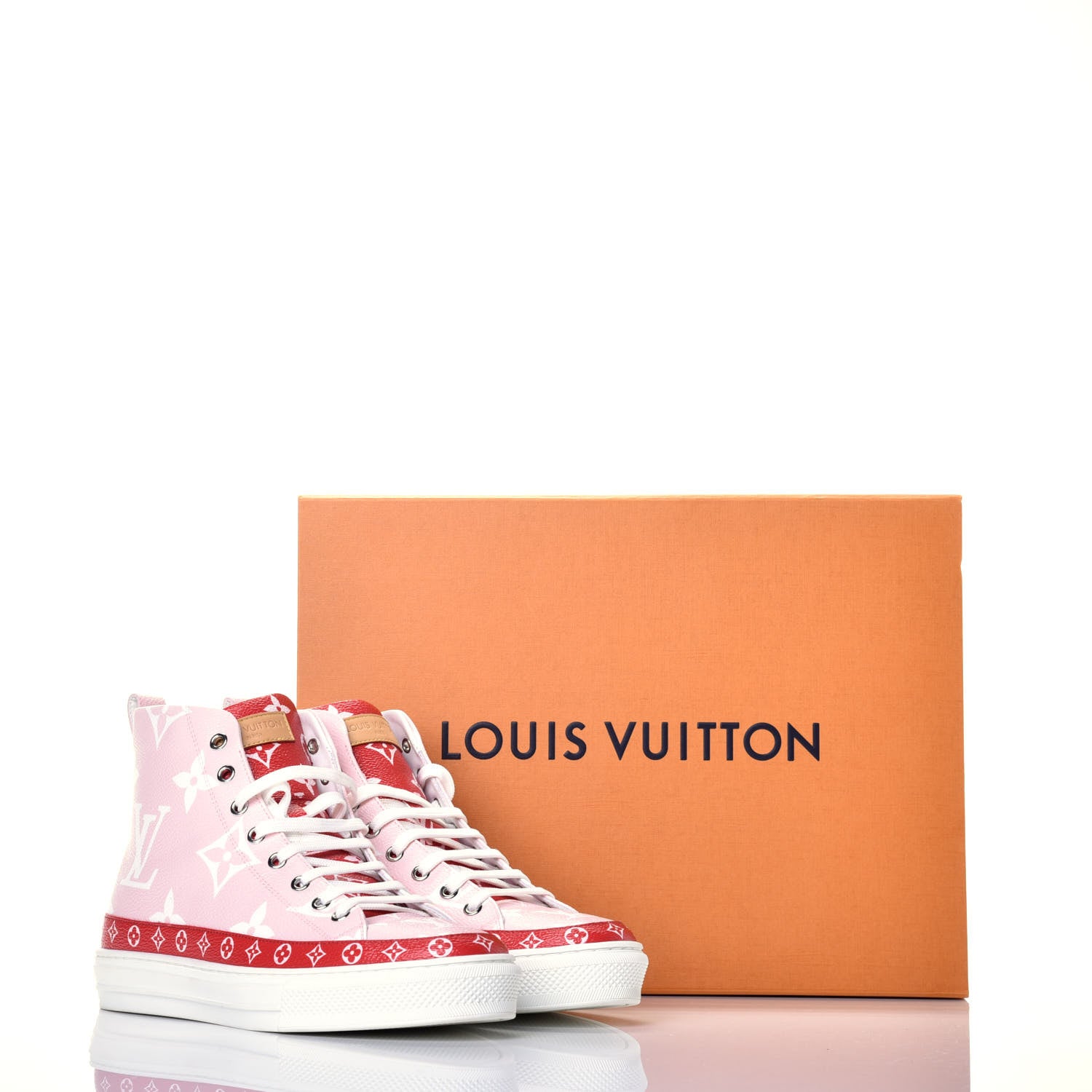 Louis Vuitton Monogram Giant Stellar Sneaker Boots 38 Rose Rouge 10 of 10