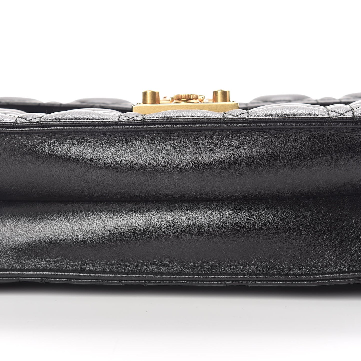Lambskin Cannage Large Dioraddict Flap Bag Black
