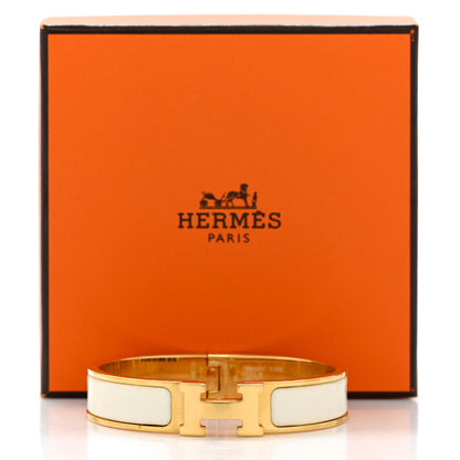 Hermes Enamel Narrow Clic Clac H Bracelet Craie 6 of 6