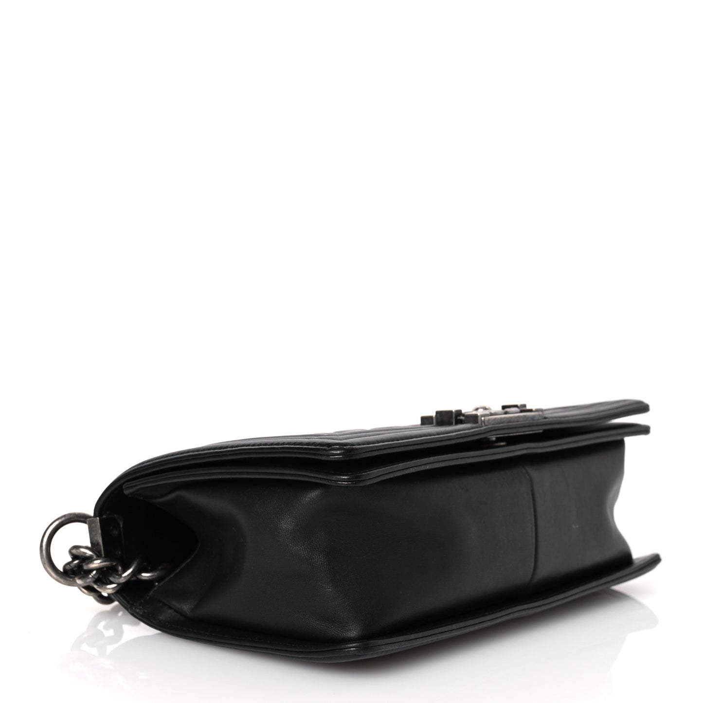 Lambskin Quilted Medium Boy Flap Black