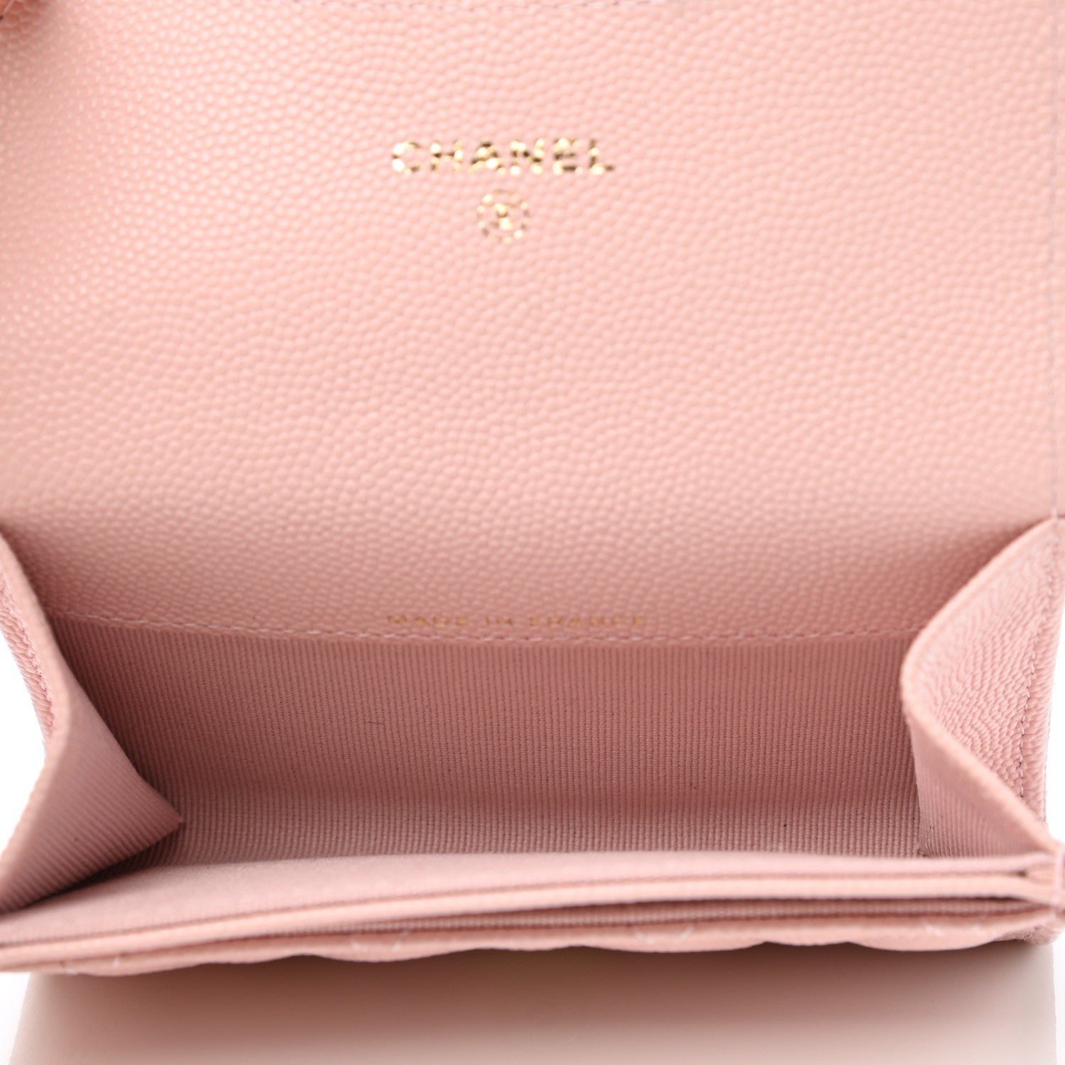 Chanel Caviar Quilted Flap Card Holder Wallet Light Pink 5 of 9