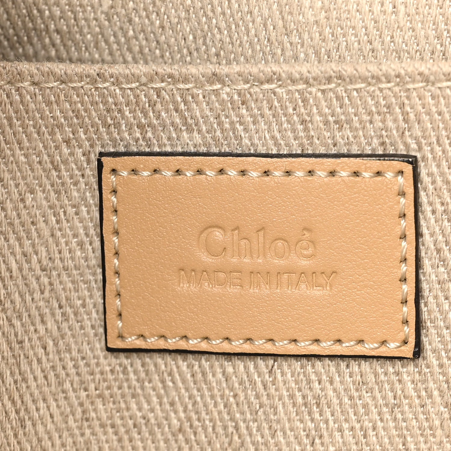 Chloe Knit Medium Woody Ribbon Tote Nude 6 of 10