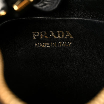 Prada Soft Calfskin Arque Shoulder Bag Black 6 of 10