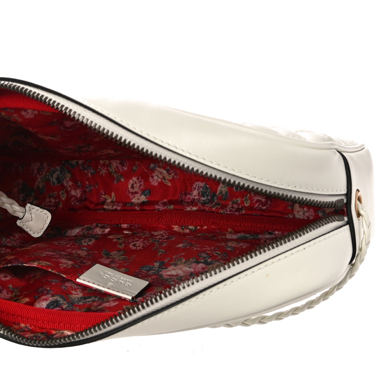 Calfskin Web Trapuntata Small Shoulder Bag Off White