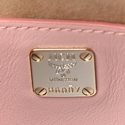 MCM Visetos Medium Millie Zip Crossbody Bag Soft Pink 6 of 10