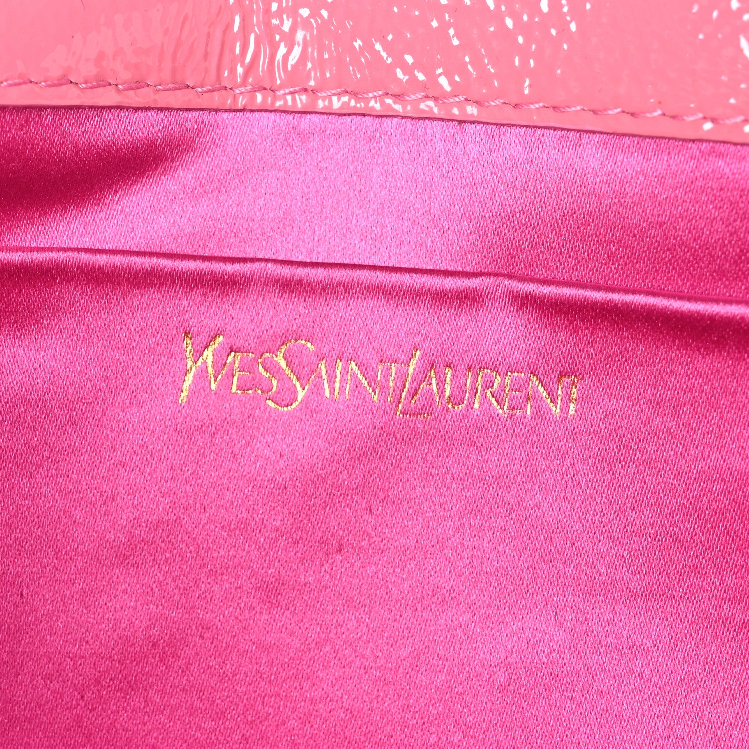 Saint Laurent Textured Patent Large Belle De Jour Clutch Indian Pink 6 of 7
