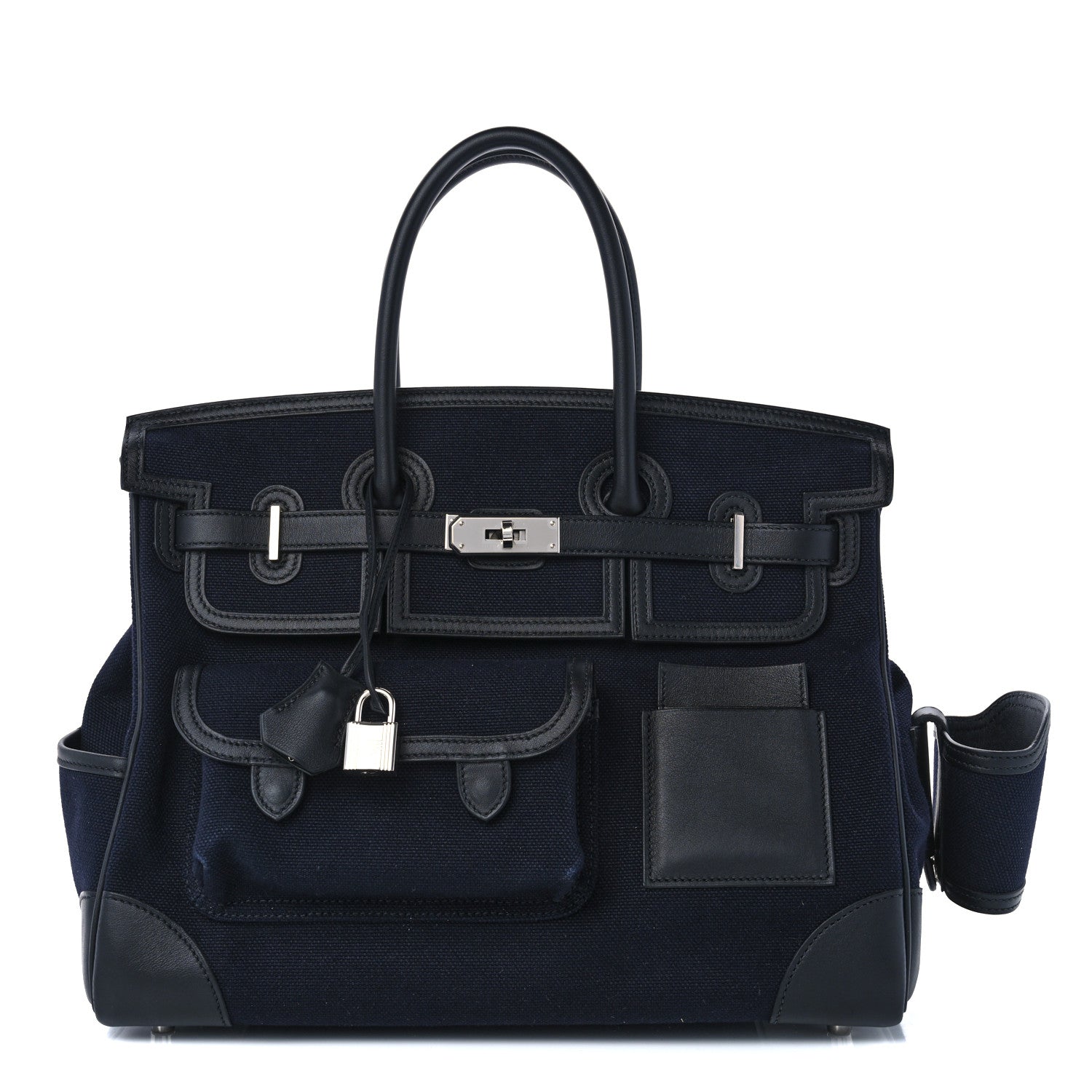 Hermes Goeland Toile Swift Cargo Birkin 35 Bleu Marine 1 of 11