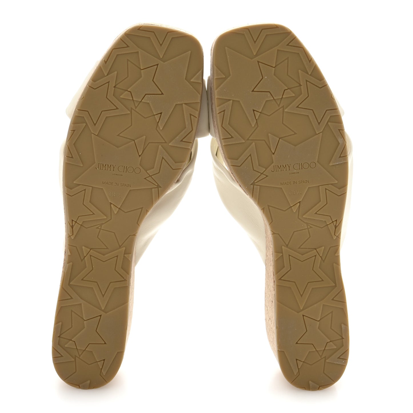 Nappa Avenue Wedge Sandals 39.5 Latte