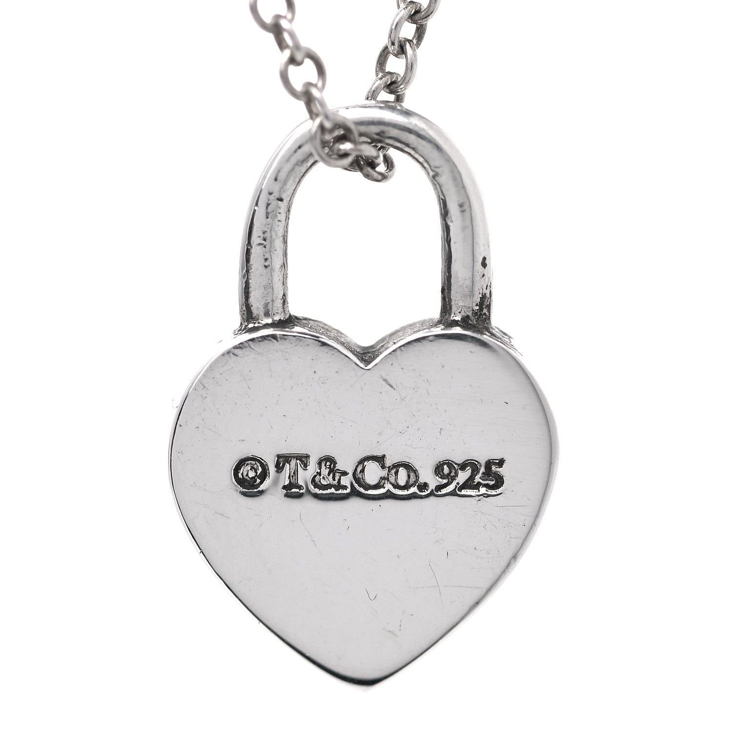 Tiffany Sterling Silver Return to Tiffany Heart Lock Pendant Necklace 6 of 6