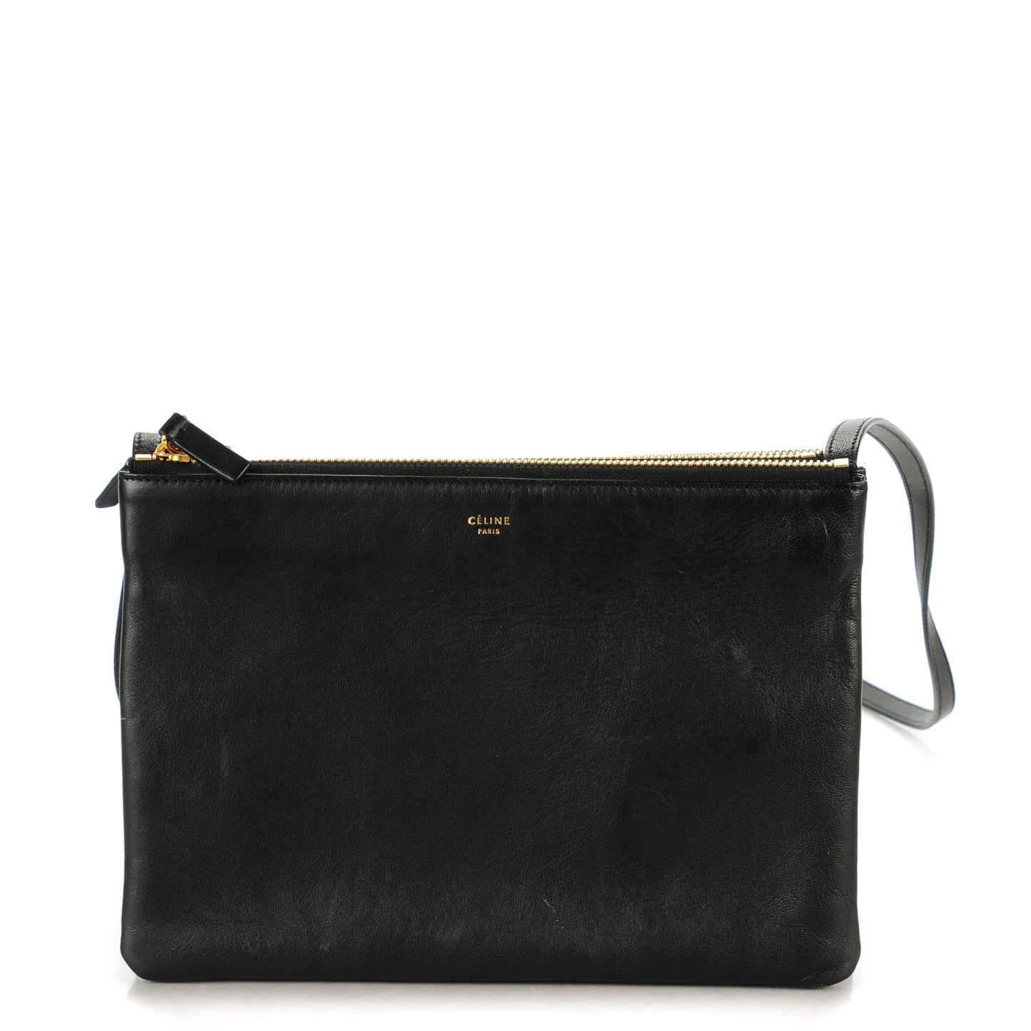 Lambskin Large Trio Crossbody Bag Black