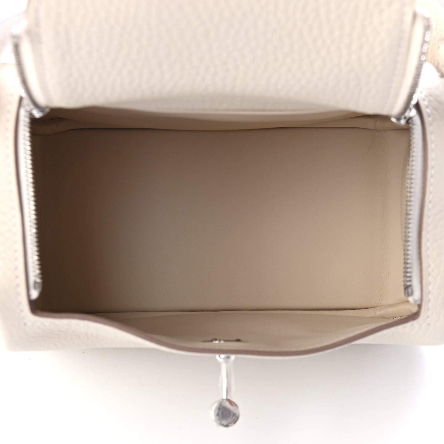 Hermes Taurillon Clemence Mini Lindy 20 Craie 3 of 3