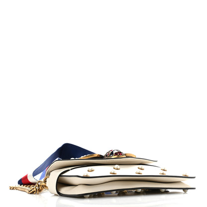 Gucci Nappa Pearl Studded Mini Queen Margaret Broadway Shoulder Bag Mystic White 4 of 9