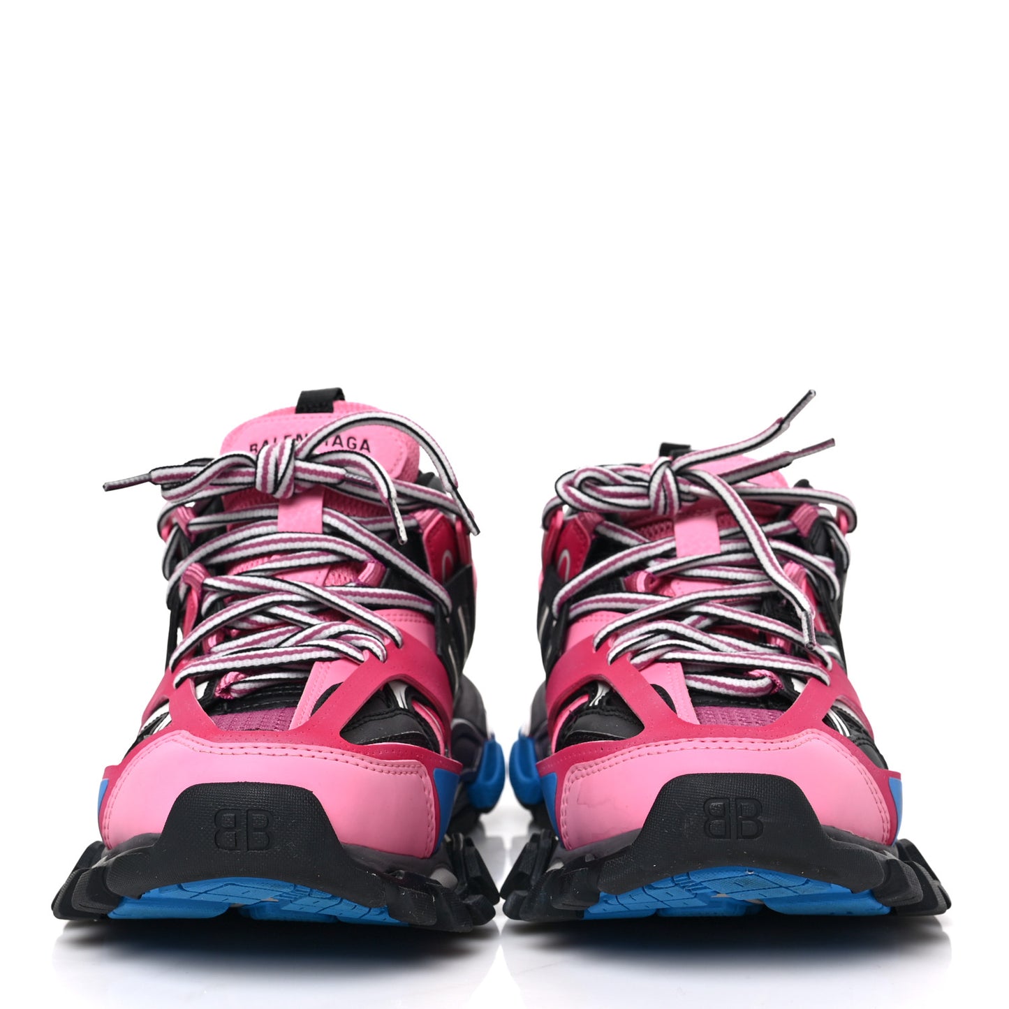 Mesh Nylon Metallic Fabric Womens Track Sneakers 38 Pink Blue