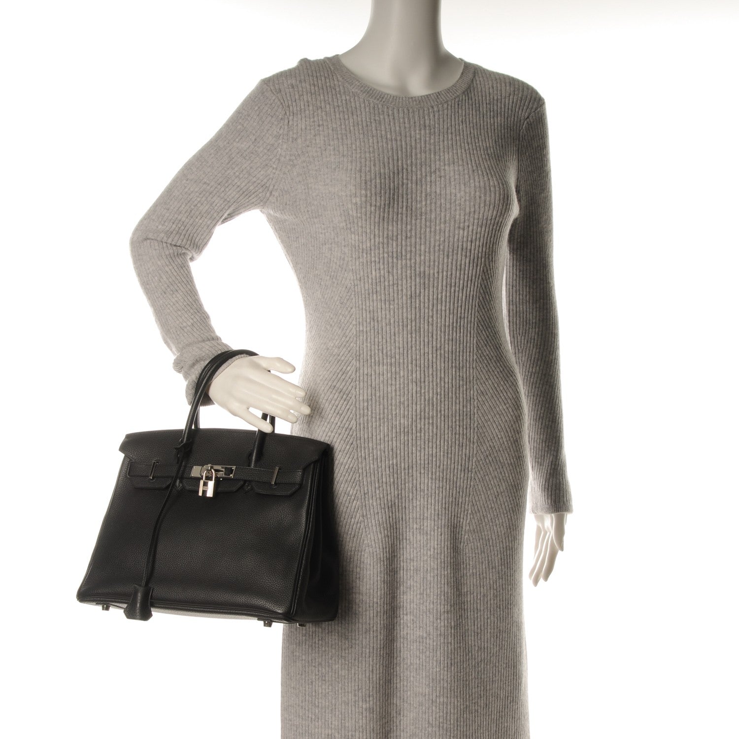 Hermes Taurillon Clemence Birkin 30 Black 2 of 28