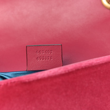 Gucci Velvet Matelasse Small GG Marmont Shoulder Bag Light Raspberry Rose 7 of 10
