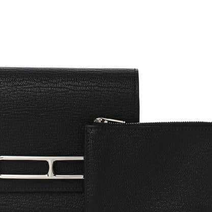 Hermes Chevre Mysore Roulis Slim Wallet Black 9 of 12