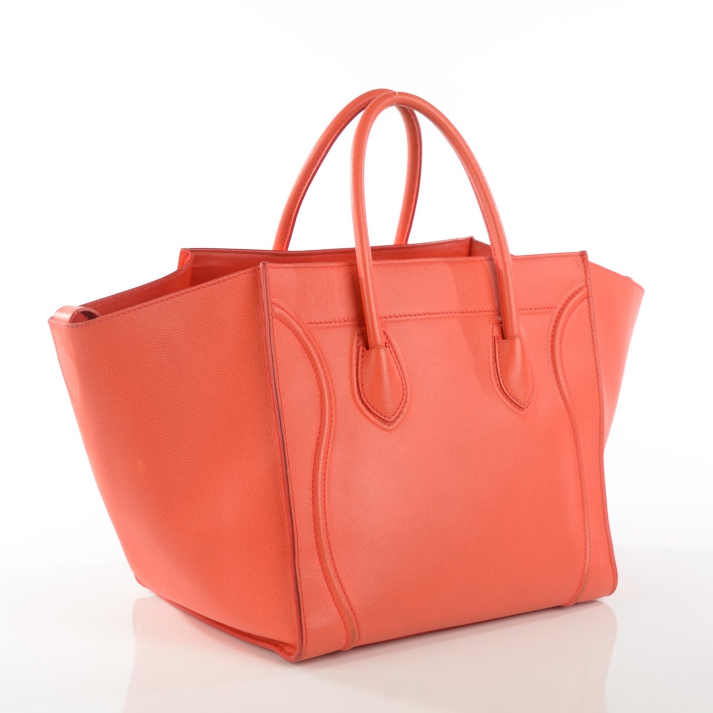Grained Calfskin Medium Phantom Luggage Coral