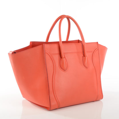 Celine Grained Calfskin Medium Phantom Luggage Coral 9 of 15