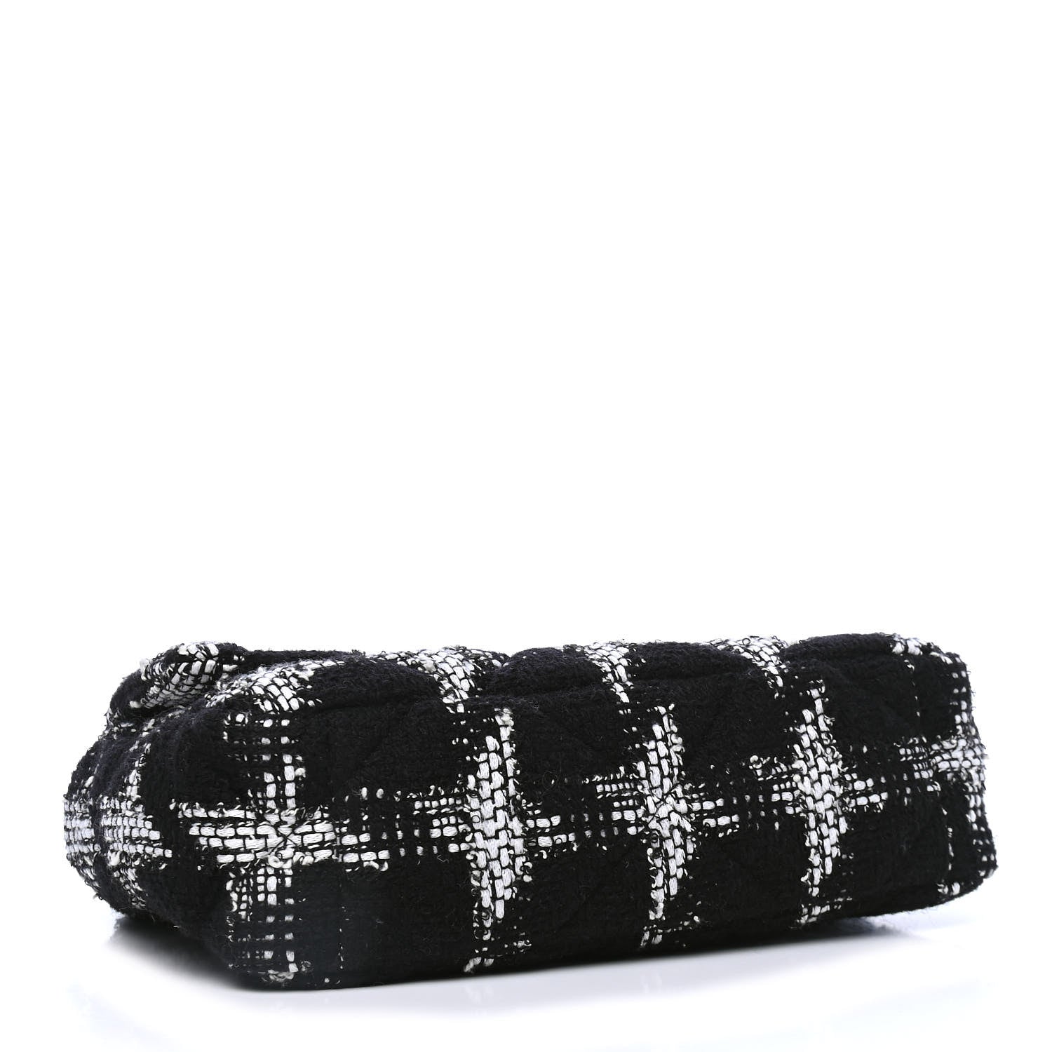 Chanel Tweed Quilted Medium Chanel 19 Flap Black White 3 of 4