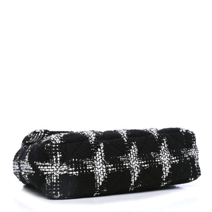 Chanel Tweed Quilted Medium Chanel 19 Flap Black White 3 of 4