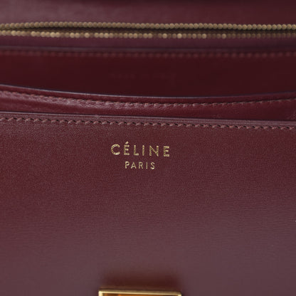 Celine Box Calfskin Medium Classic Box Flap Bag Burgundy 6 of 11
