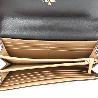 Chanel Goatskin Quilted Chic Pearls Clutch With Chain Black 5 of 12
