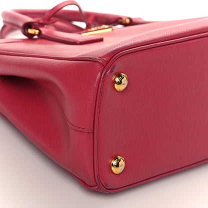 Prada Saffiano Small Galleria Double Zip Tote Fuxia 10 of 12