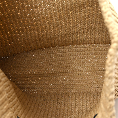 Prada Yarn Raffia Effect Crochet Embroidered Logo Tote Naturale 5 of 11