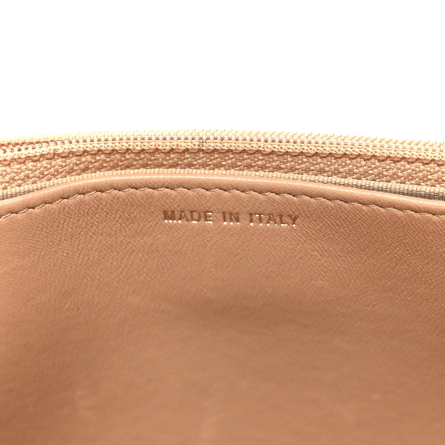 Lambskin Quilted Trendy CC Wallet On Chain WOC Beige