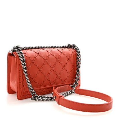 Chanel Caviar Stitched Medium Boy Flap Dark Orange 3 of 9