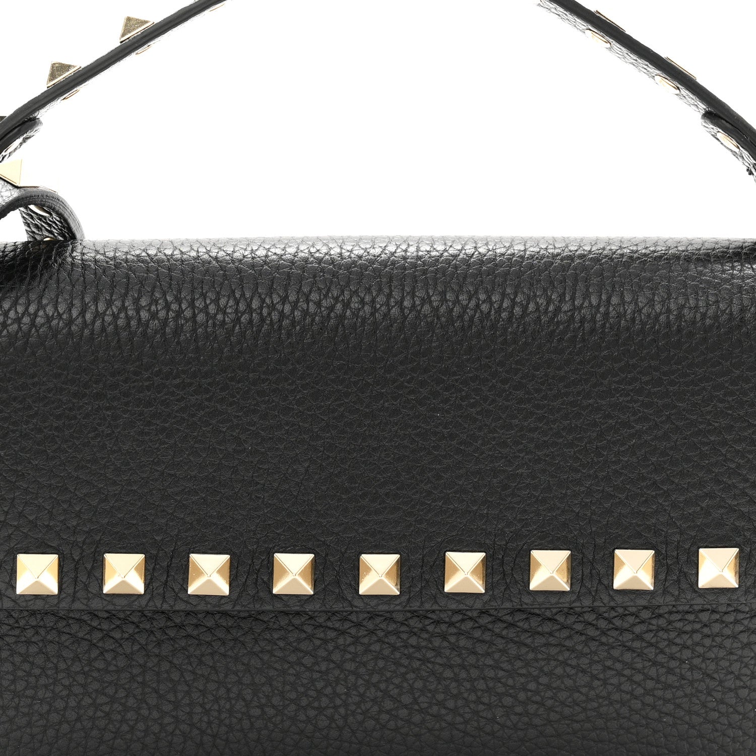 Valentino Garavani Grainy Calfskin Rockstud Crossbody Pouch Black 7 of 10