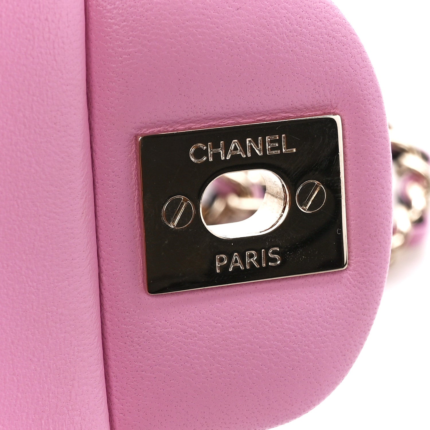 Chanel Lambskin Quilted Bi-Color Mini Top Handle Rectangular Flap Black Lilac 7 of 11