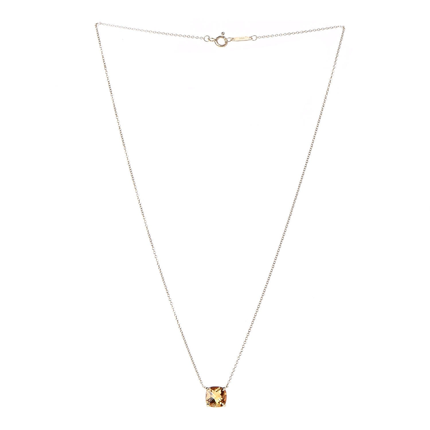 Tiffany 18K Yellow Gold Citrine Sparklers Pendant Necklace 3 of 6