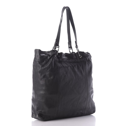Burberry Calfskin Cinch Cord Shoulder Bag Black 3 of 8