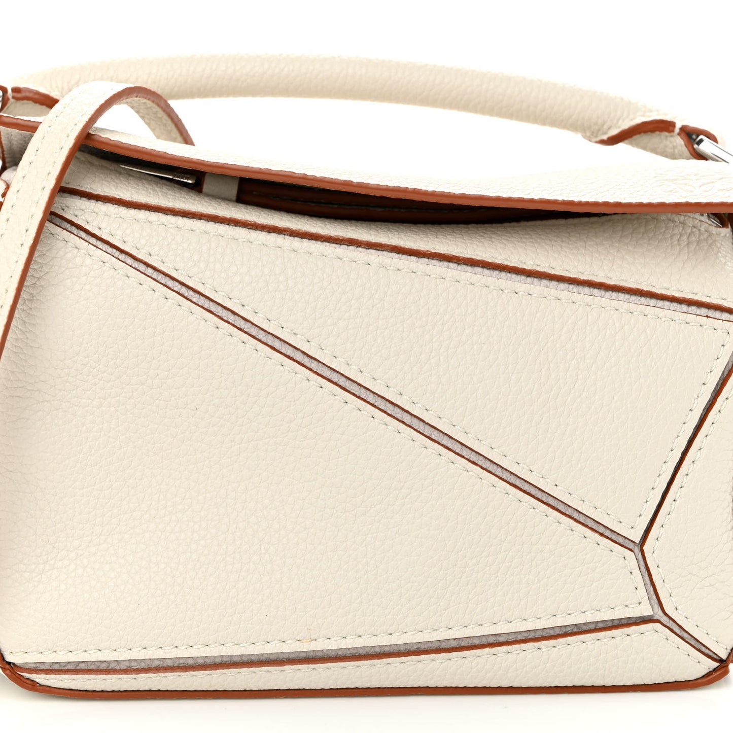 Calfskin Mini Puzzle Bag Soft White