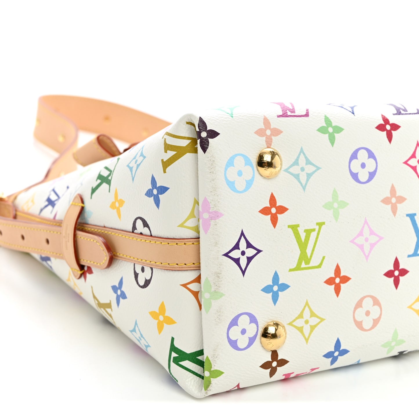 LV x TM Monogram Multicolor CarryAll PM White
