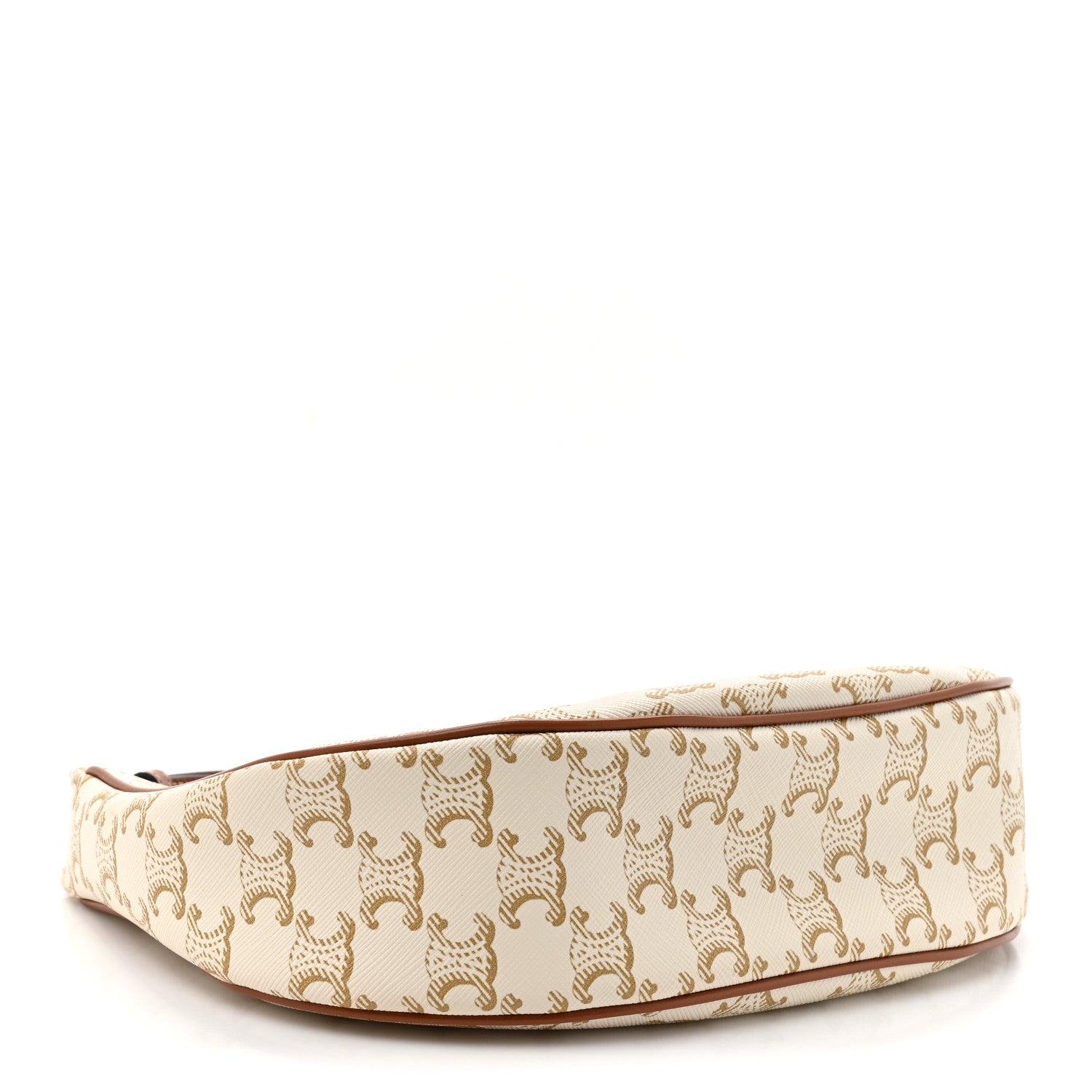Celine Canvas Calfskin Ava Triomphe Shoulder Bag White 4 of 11
