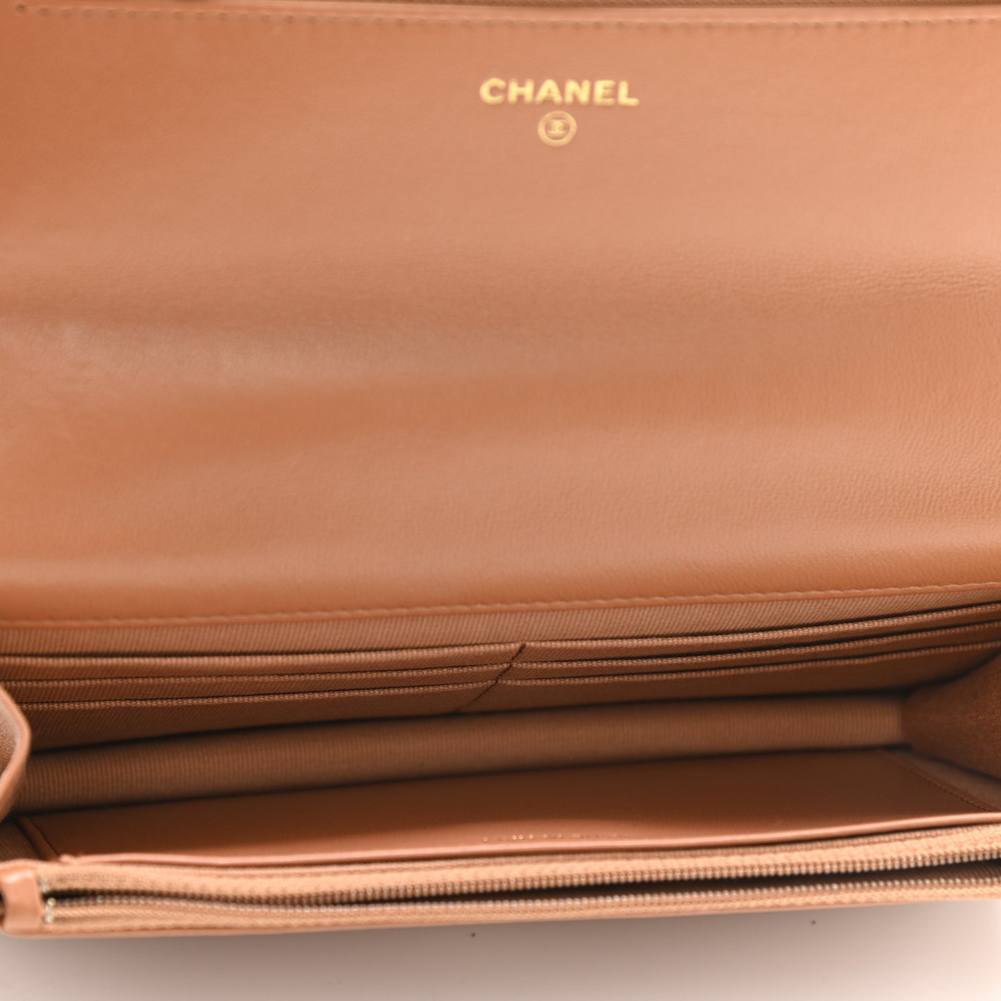 Lambskin Quilted Chanel 19 Wallet On Chain WOC Brown