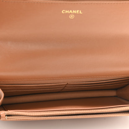 Chanel Lambskin Quilted Chanel 19 Wallet On Chain WOC Brown 8 of 12