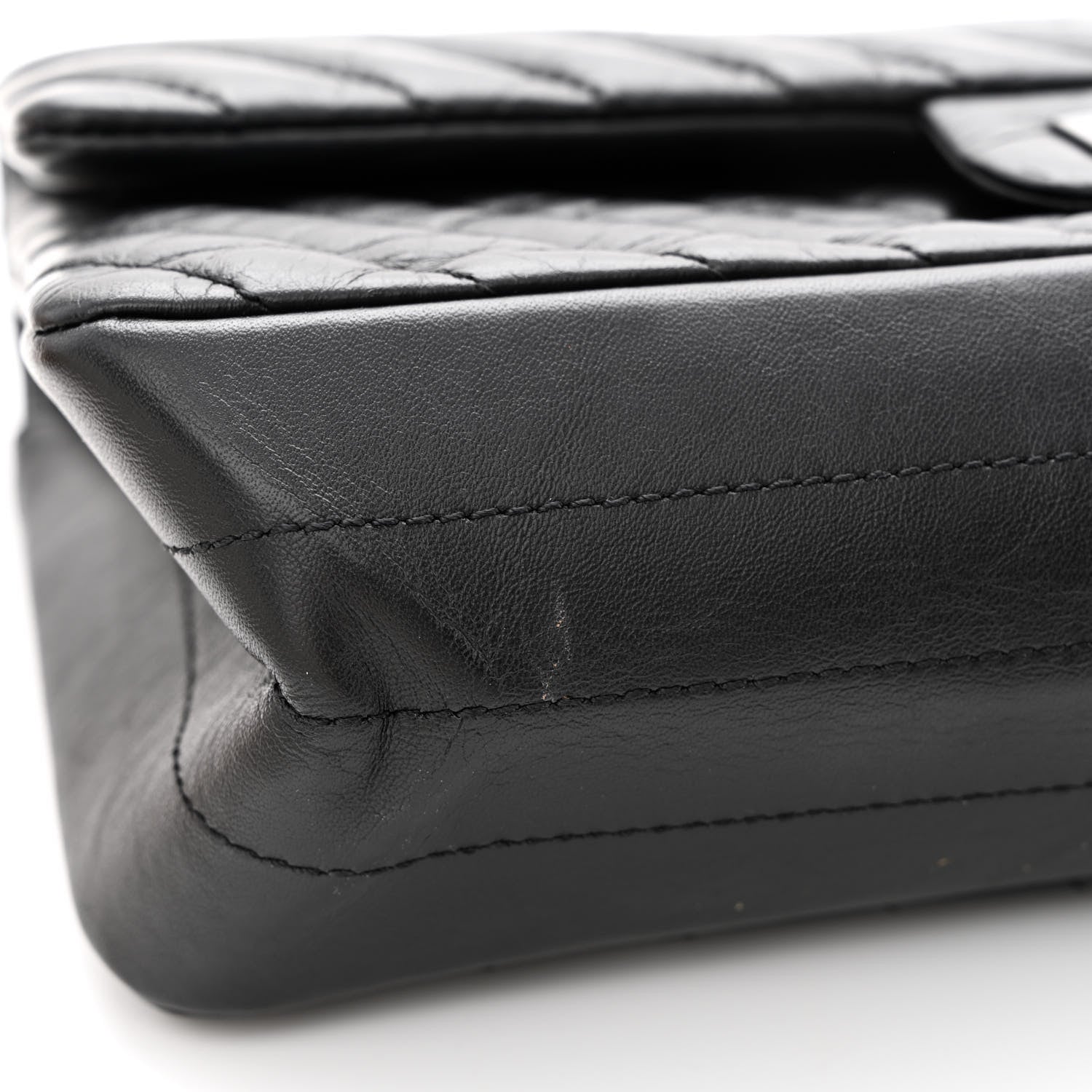 Chanel Aged Calfskin Chevron Quilted 2.55 Reissue 225 Flap So Black 13 of 14
