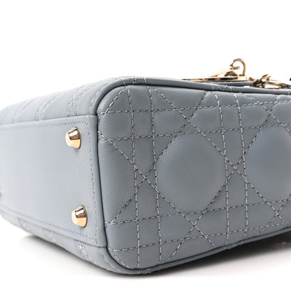 Christian Dior Lambskin Cannage Mini Lady Dior Cloud Blue 10 of 10