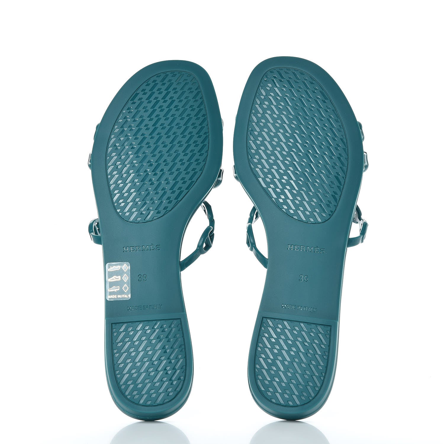 Hermes TPU Rivage Sandals 39 Vert d'Ete 5 of 7