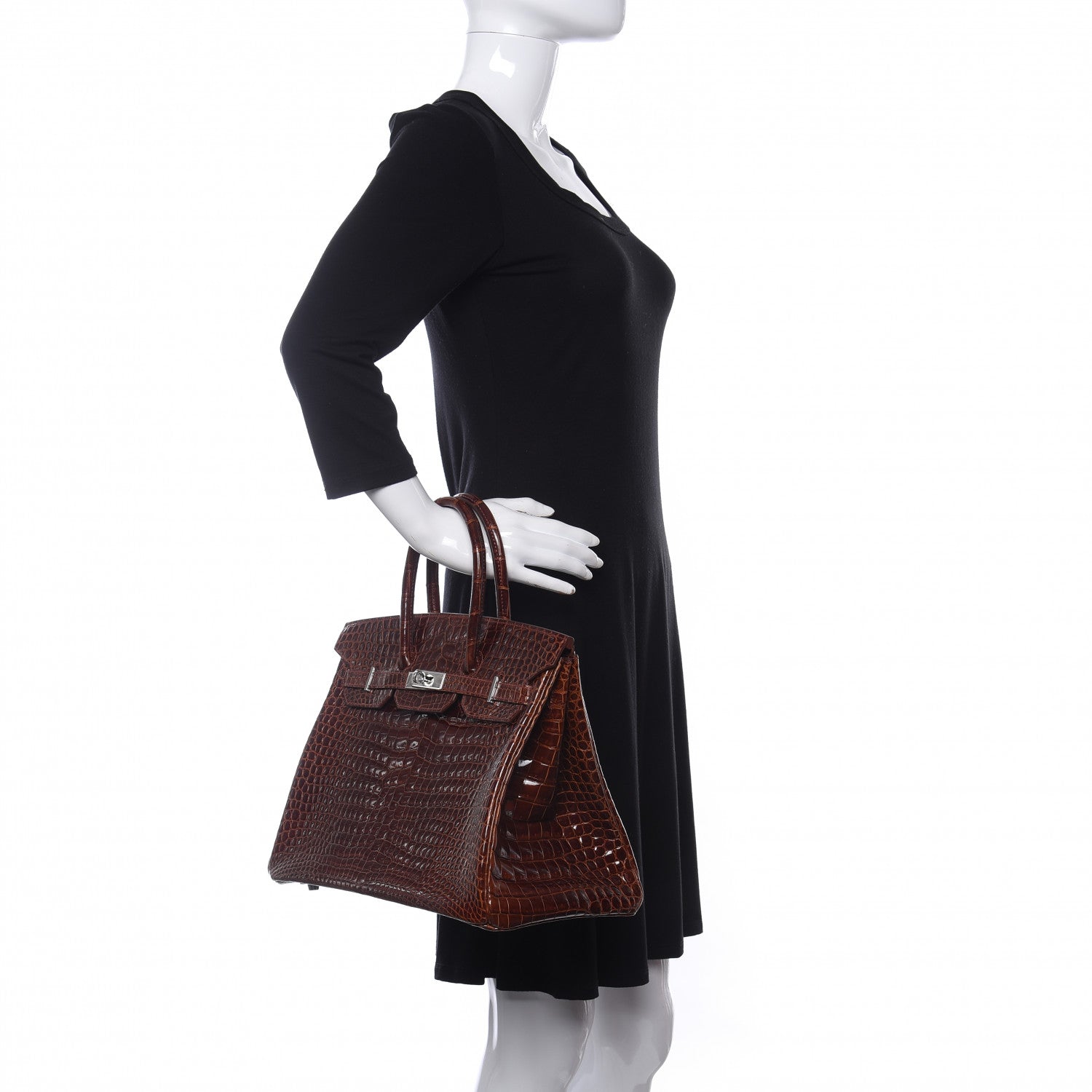 Hermes Shiny Porosus Birkin 35 Miel 2 of 34