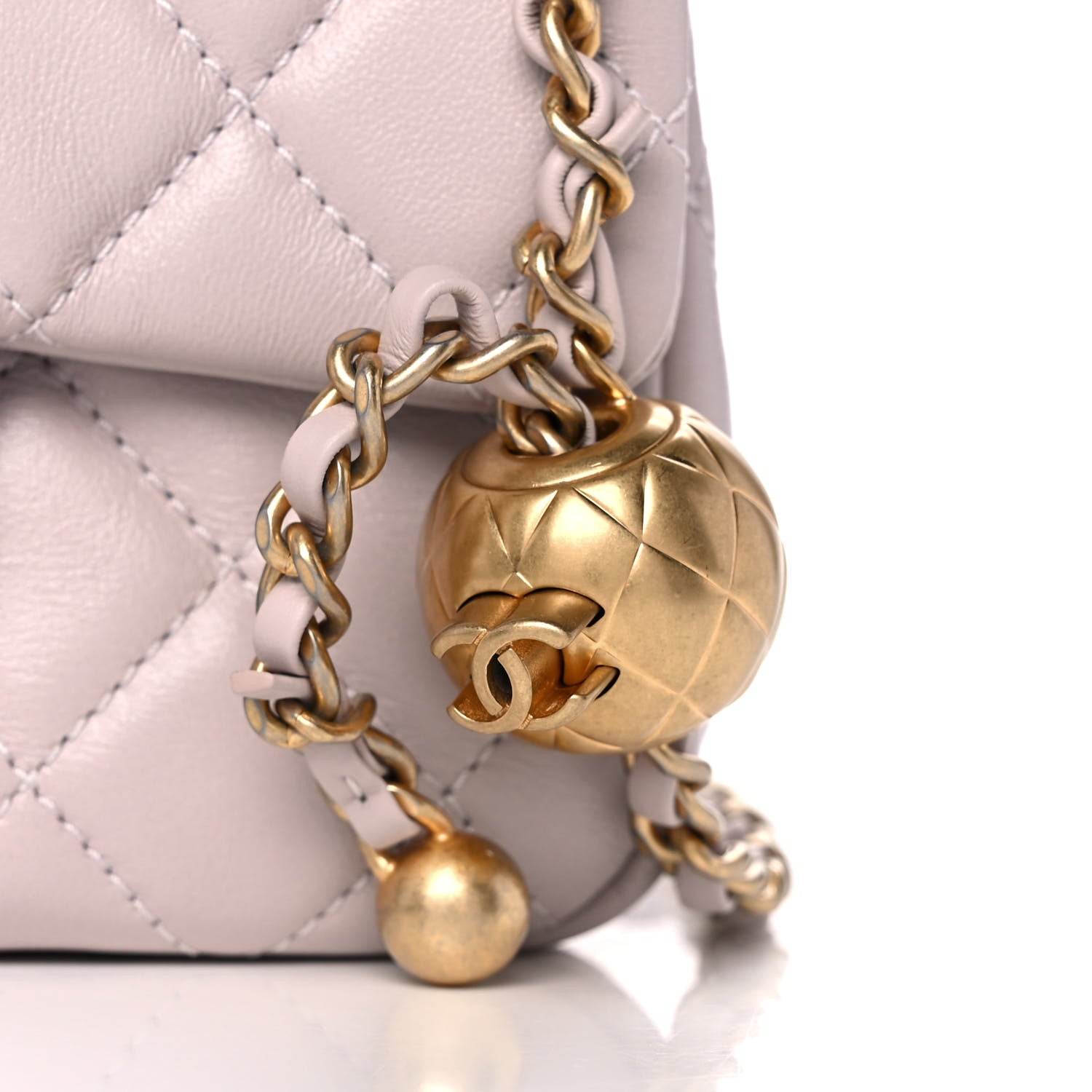 Chanel Lambskin Quilted Mini Pearl Crush Flap Light Purple 11 of 11