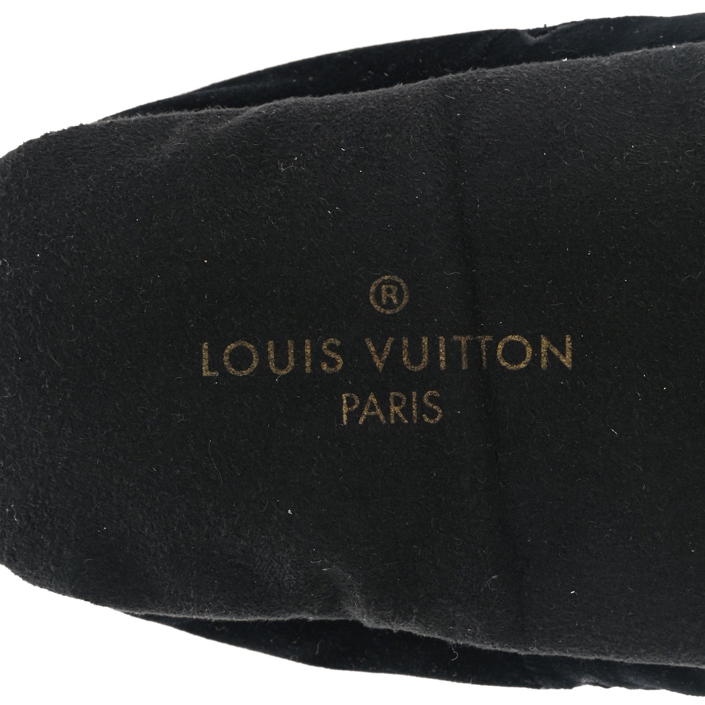 Velvet Embroidered Monogram Dreamy Slipper 37 Black
