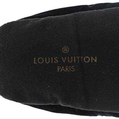 Louis Vuitton Velvet Embroidered Monogram Dreamy Slipper 37 Black 6 of 8
